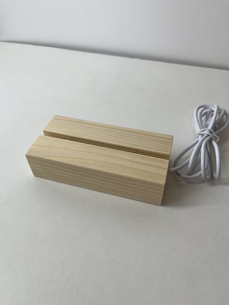 Деревянная подставка с RGB подсветкой для акрила или стекла А6 RGBA6 фото