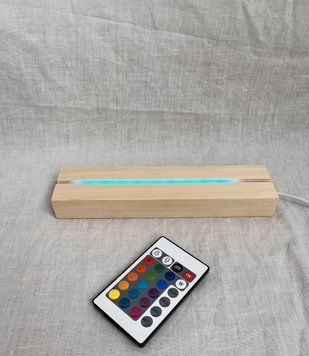 Деревянная подставка с RGB подсветкой для акрила или стекла А4 RGBA4 фото