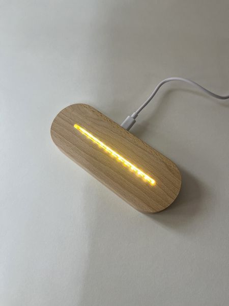 Подставка деревянная с LED подсветкой для стекла, акрила А6 2560410709 фото