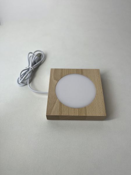 Квадратная подставка с LED подсветкой для подсветки статуэток, стекла или изделий из эпоксидной смолы. S10 фото