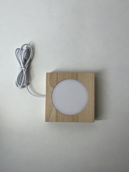 Квадратная подставка с LED подсветкой для подсветки статуэток, стекла или изделий из эпоксидной смолы. S10 фото