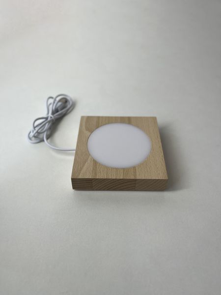 Квадратная подставка с LED подсветкой для подсветки статуэток, стекла или изделий из эпоксидной смолы. S10 фото