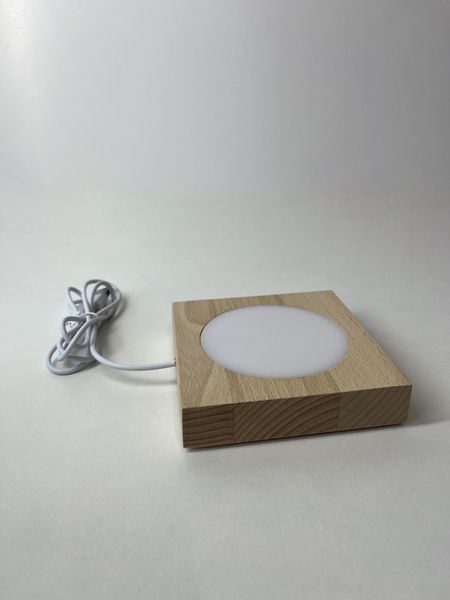 Квадратная подставка с LED подсветкой для подсветки статуэток, стекла или изделий из эпоксидной смолы. S10 фото