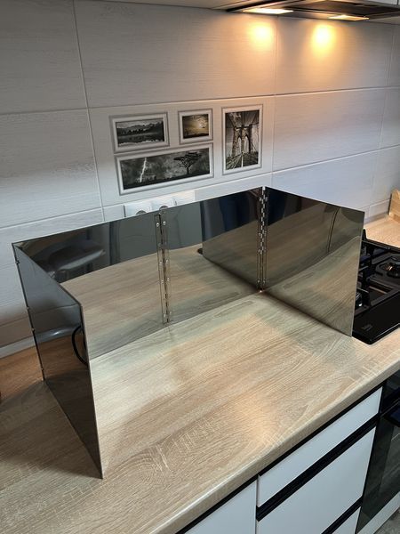 Экран стальной для защиты поверхностей от брызг жира, 32*32*0,4 см. ZahNer32 фото