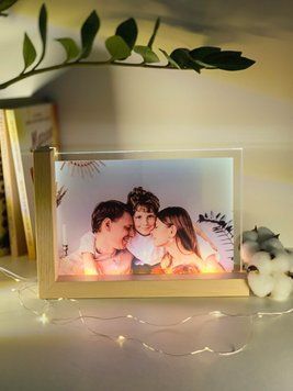 Стеклянные постеры с теплой белой подсветкой и угловой подставкой PSLA5 фото