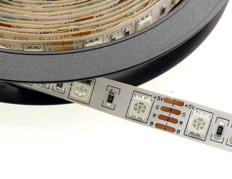 Світлодіодна RGB LED стрічка 5V; 5050\60; IP20, 3 фото
