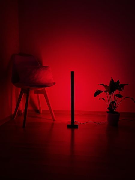 LED RGB Торшер деревянный в стиле лофт LEDT фото