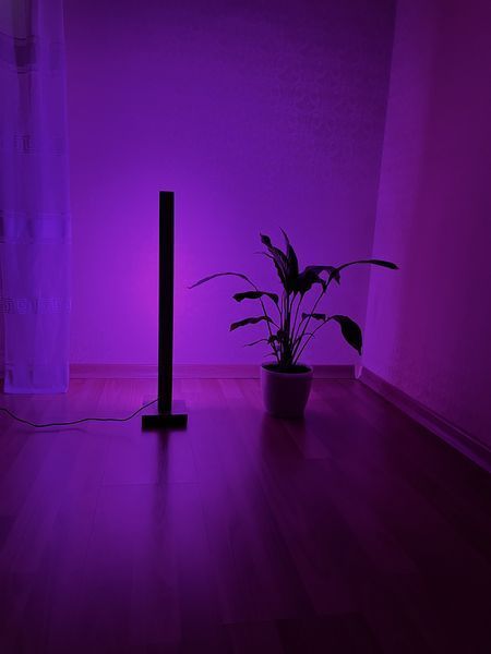 LED RGB Торшер деревянный в стиле лофт LEDT фото