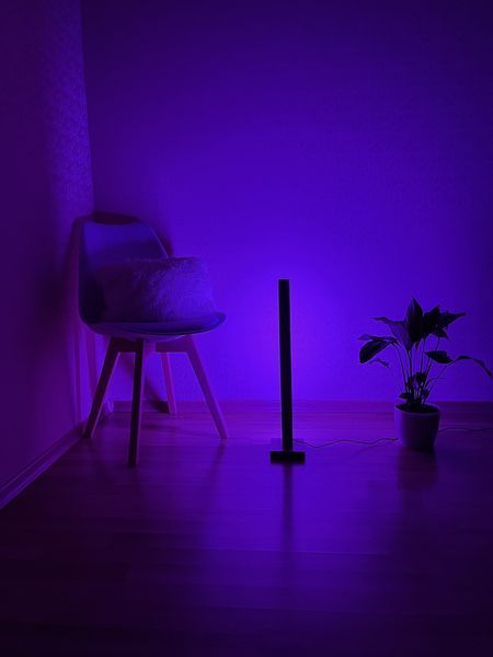 LED RGB Торшер деревянный в стиле лофт LEDT фото