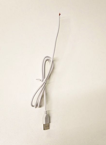 Кабель USB 2.0 белый для светодиодной ленты 1м. 2567434698 фото