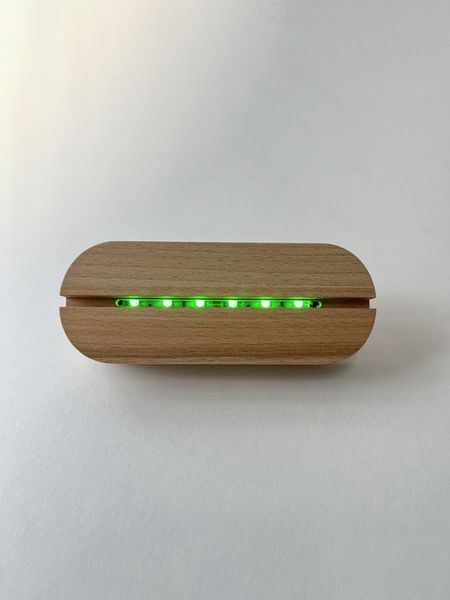 Подставка деревянная со встроенным аккумулятором и RGB подсветкой для акрила или стекла. 2598394887 фото