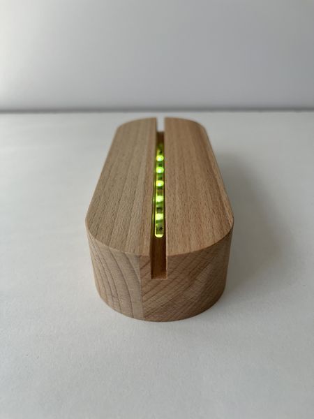 Подставка деревянная со встроенным аккумулятором и RGB подсветкой для акрила или стекла. 2598394887 фото