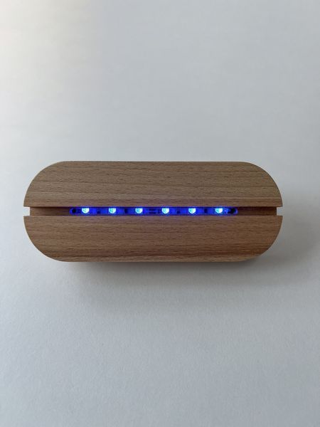 Подставка деревянная со встроенным аккумулятором и RGB подсветкой для акрила или стекла. 2598394887 фото